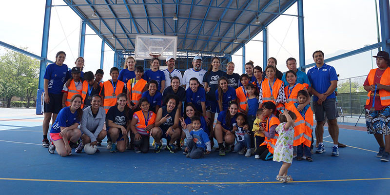 Jugadoras del Tec Guadalajara y Monterrey hicieron labor social