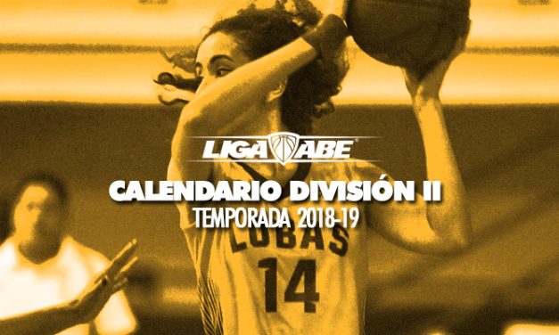Calendario División II Femenil y Varonil Temporada 2018-19